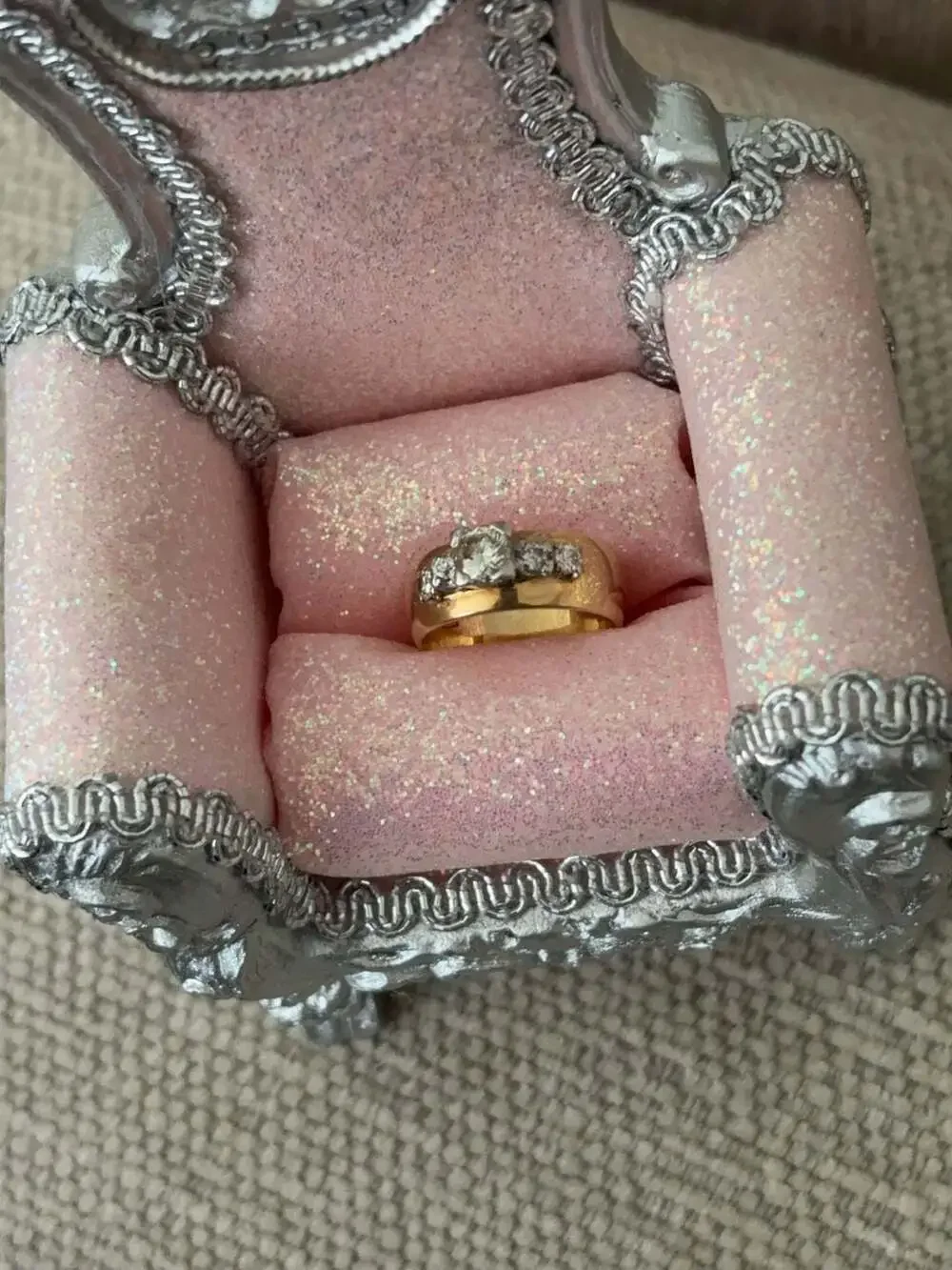 Vintage 14k Yellow Gold Five-Stone Diamond Engagement Ring